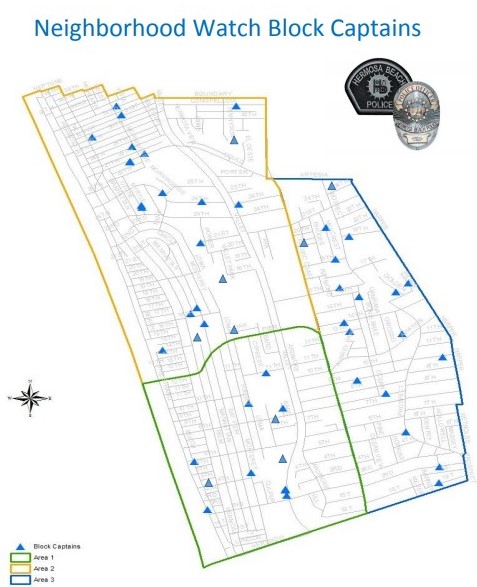 Hermosa Beach Neighborhood Watch map thumbnail