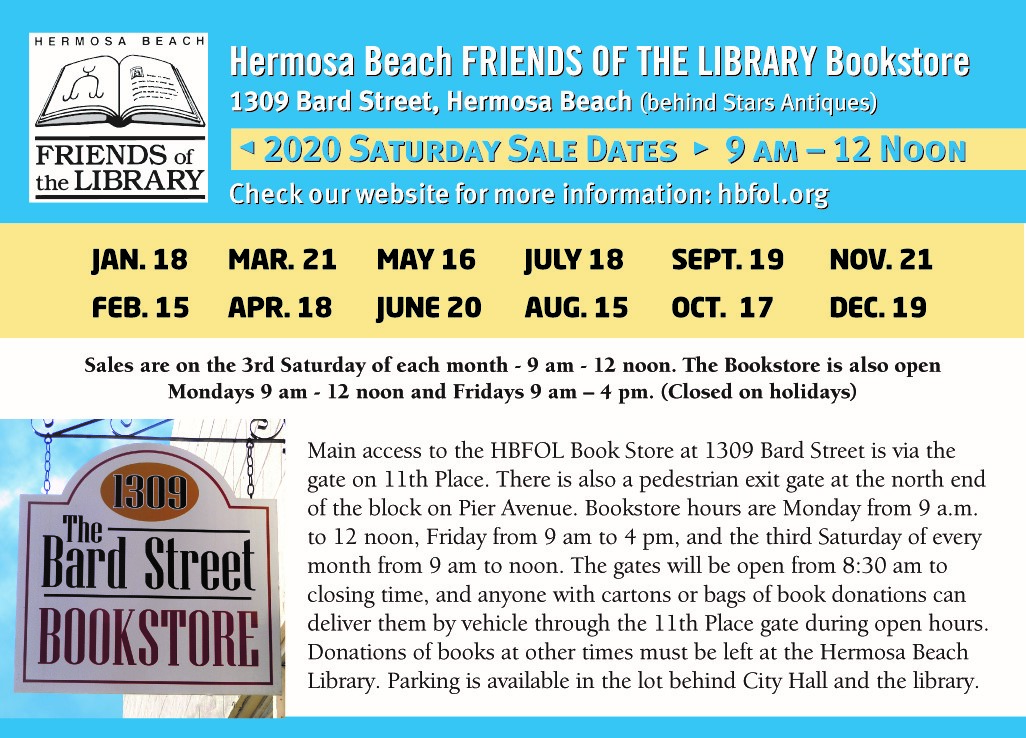 Friends of the Library 2020 Schedule