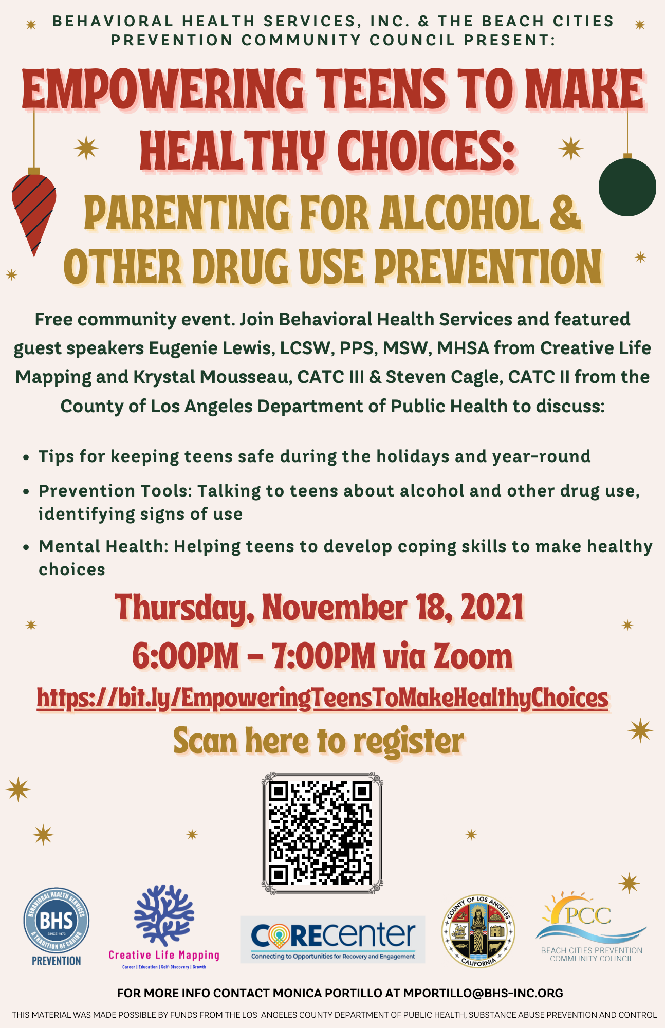 11-18-21 Prevention Event-Parents-Empowering Teens